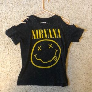 Cold shoulder nirvana shirt
